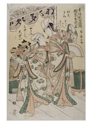 Das unterhaltsamste Niwaka aus den Vergnügungsvierteln. Spatzen aus dem Yoshiwara, um 1780-1800 (Holzschnitt auf Papier)