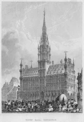 Rathaus, Brüssel, 1850