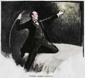 Holmes wütend gepeitscht
