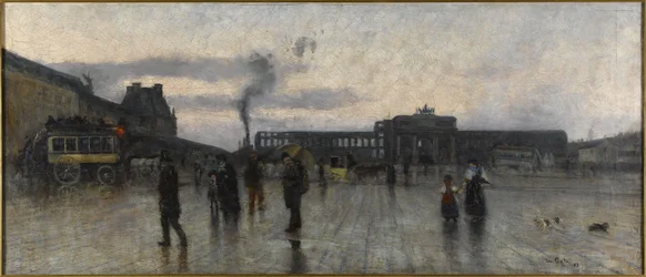 Die Ruinen der Tuilerien und der Place du Carrousel