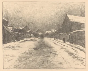 Verschneite Straße