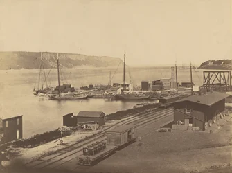 Palisaden, Hudson River, Yonkers Docks
