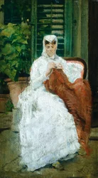 Dame beim Nähen