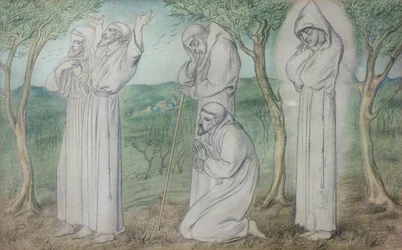 Eine Gruppe von Franziskanermönchen