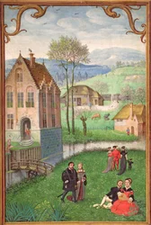 Add 18855 April: Liebespaare, aus einem Stundenbuch, c.1540