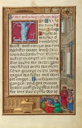 Bordüre mit Samuel, der Saul als König vorstellt