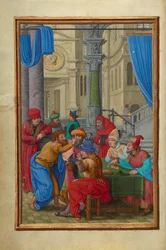 Judas empfängt die dreißig Silberstücke