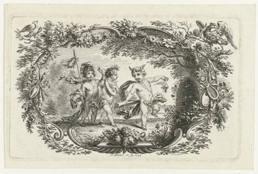 Drei Putti bei einem Bienenstock