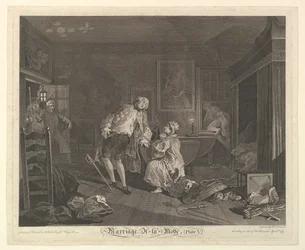 Marriage A-la-Mode, Tafel V, April 1745