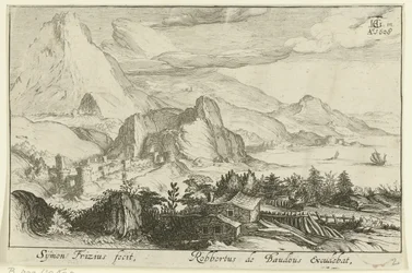 Berglandschaft mit Bebauung