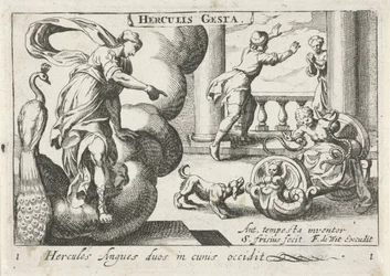 Junger Herkules erwürgt zwei Schlangen