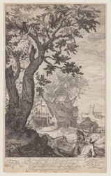 Landschaft mit Bauernhaus
