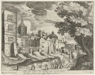 Landschaft mit dem Einzug Christi in Jerusalem