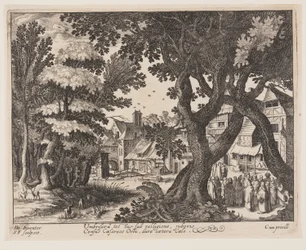 Der Zinsgroschen, aus Landschaften mit Szenen aus dem Leben Christi