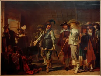 Soldaten verteilen ihre Beute