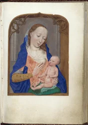 Brustbild der Madonna in gotischem Rahmen