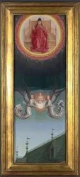 Die Seele des Heiligen Bertin wird in den Himmel getragen (Altarbild von Abtei St. Bertin)