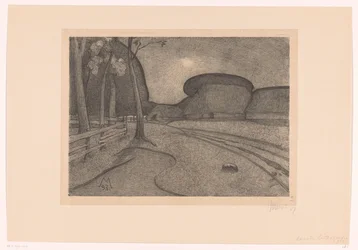 Landschaft mit Bauernhof