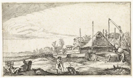 Landschaft mit rastenden Hausierern