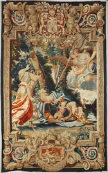 Die Liebe hindert Armida daran, den schlafenden Rinaldo zu erstechen