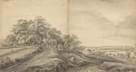 Panorama von Boersberg mit Schloss Doorwerth in der Ferne