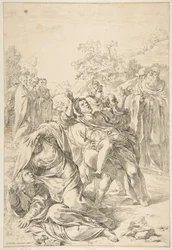 Heiliger Benedikt exorziert einen Dämon, ca. 1637-1639