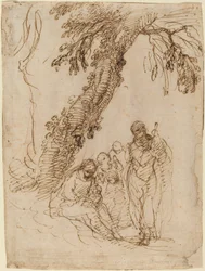 Die Heilige Familie unter einem Baum