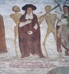Der Kardinal und der Tod, Detail aus Der Totentanz