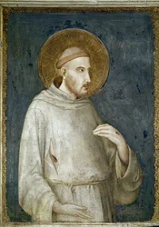 Der heilige Franz von Assisi, Detail von fünf Heiligen