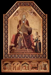 Der heilige Ludwig von Anjou (von Toulouse) krönt Robert I. von Neapel (1277-1343), 1317, Maße 200x138 cm, Neapel, Museo Nazionale di Capodimonte, Inv. Q 34