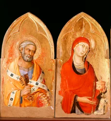 Heiliger Petrus und Maria Magdalena. Polyptychon von Orvieto