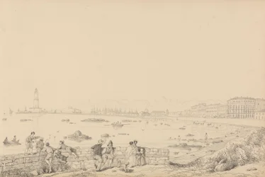 Album mit 30 Ansichten in Tirol und Italien: Livorno, Villa Caprille - Gesamtansicht 1. September 1841