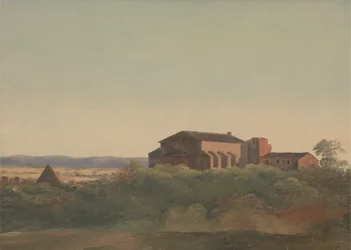 Ansicht der Kirche S. Sabina und der Cestius-Pyramide, Rom