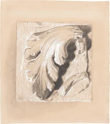 Ein Fragment eines antiken Frieses