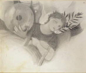 Studie für einen Kopf in Die Tage der Schöpfung, ca. 1871-1875