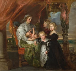 Deborah Kip, Frau von Sir Balthasar Gerbier, und ihre Kinder