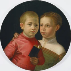 Doppelporträt eines Jungen und eines Mädchens der Familie Attavanti