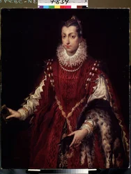 Porträt einer Patrizierin, Mitglied einer reichen Familie des mittelalterlichen Italiens