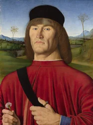 Ein Mann mit einer Nelke, ca. 1495