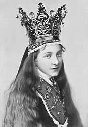 Ein norwegisches Mädchen in Festtagskleidung, 1912
