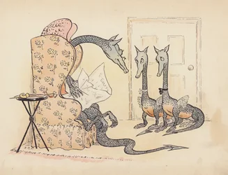 Illustration für Little Twin Dragons von S Rosamond Praeger
