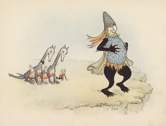 Illustration für Little Twin Dragons von S. Rosamond Praeger