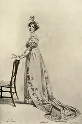 Empire-Kleid getragen in Philadelphia, jetzt in Memorial Hall, 1804, 1903, 1937