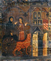 Altar von San Jaime de Frontanya, Detail, spätes 13. - frühes 14. Jahrhundert