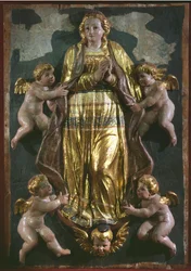 Mariä Himmelfahrt, Detail eines Renaissance-Altarbildes