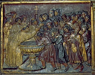 Taufe der Mohren, Capilla Real, Granada, Andalusien, Spanien