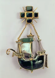 Karavellen-Anhänger, 1580er-90er Jahre