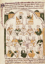 Konzil von Toledo, Miniatur in "Primacia de la Iglesia Toledana"