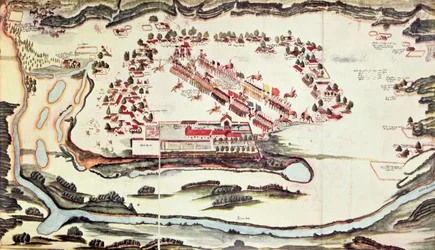 Festtag in der Jesuitenreduktion von St. Xavier de Mocobies, Paraguay