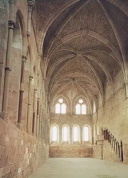 Innenansicht des Refektoriums des Klosters, 1215